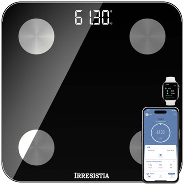 Smart Body Composition Scale with 3 On-Screen Indicators & 20 Metrics - BE28i - Black
